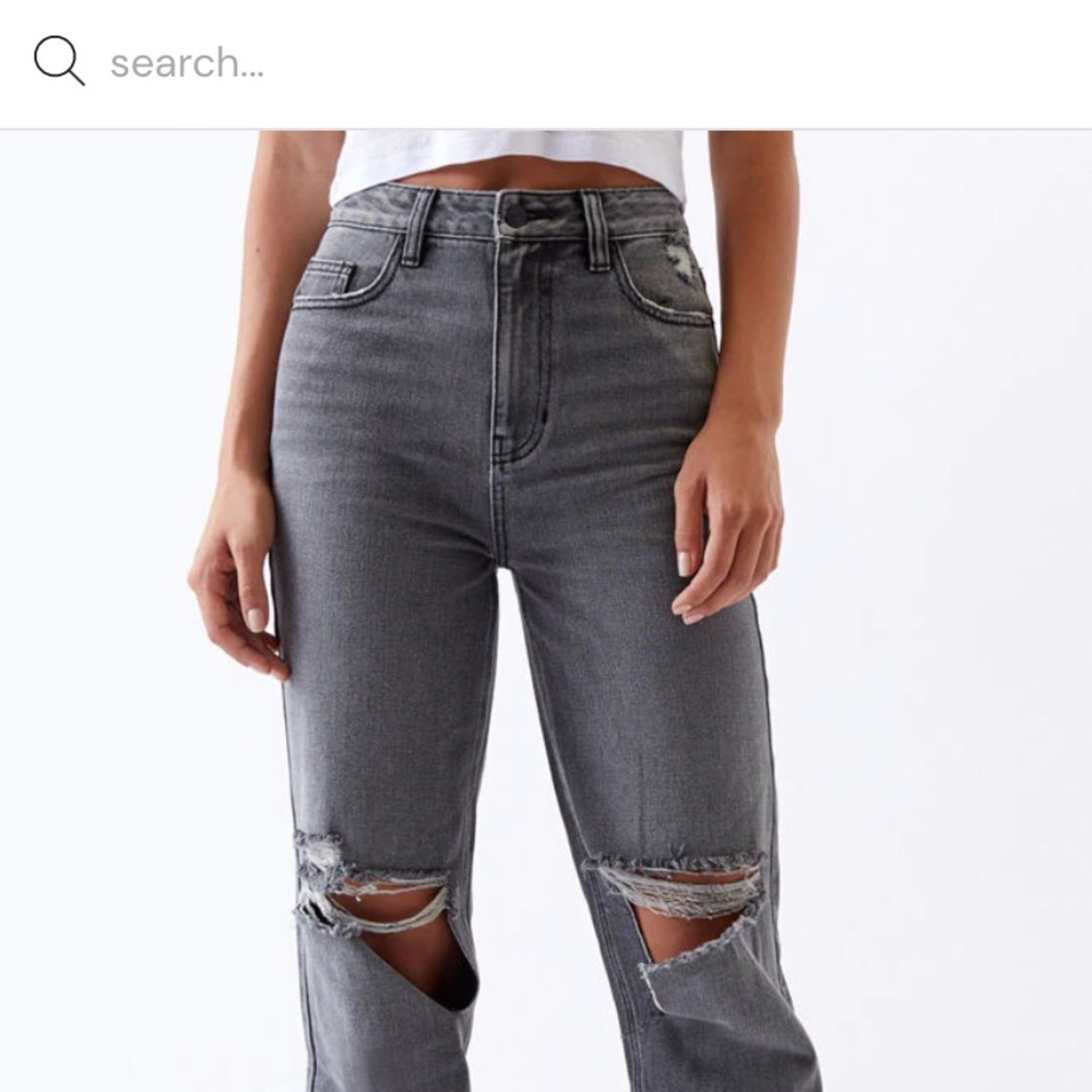 Black/gray baggy ripped jeans from pacsun.